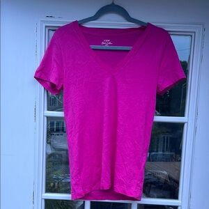 J. Crew Pink Fitted Short Sleeve T-Shirt